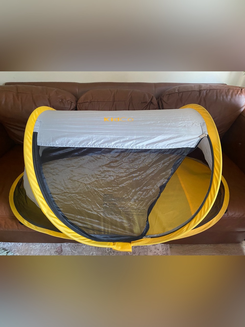 Yellow and Gray Kids Pop-Up Play Tent/ Bed